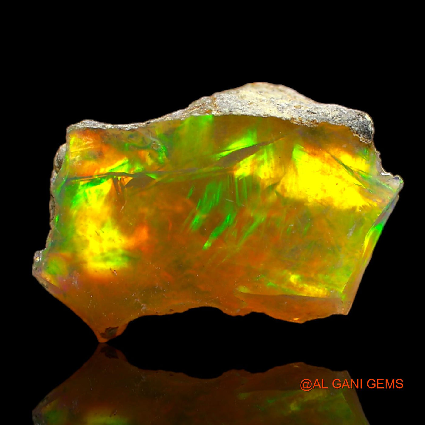 4.00 Cts Natural Ethiopian Fire Opal Loose Gemstone Fancy Rough 16x10x6 mm E-228