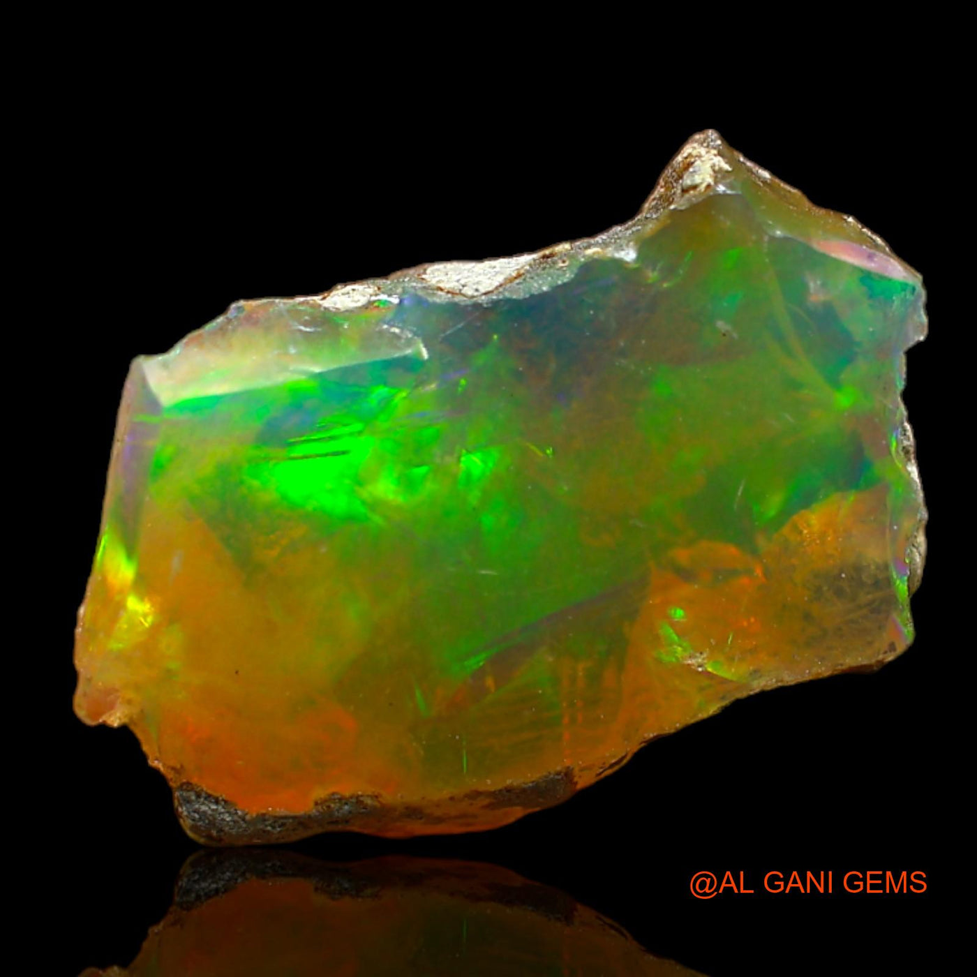 4.00 Cts Natural Ethiopian Fire Opal Loose Gemstone Fancy Rough 16x10x6 mm E-228