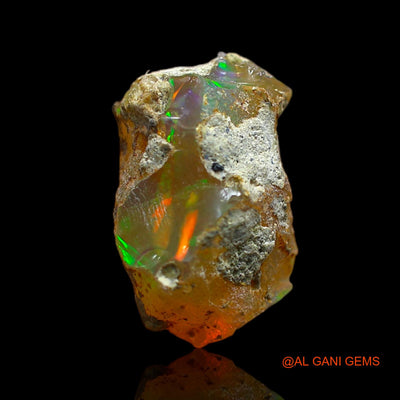 4.00 Cts Natural Ethiopian Fire Opal Loose Gemstone Fancy Rough 16x10x6 mm E-228