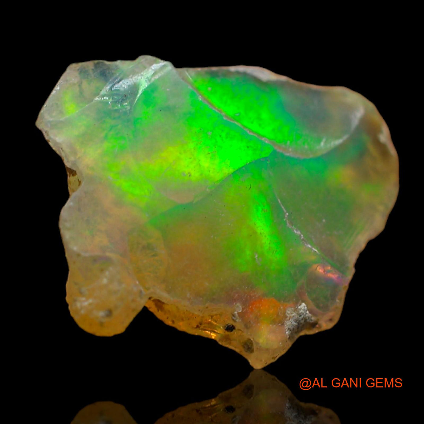Natural Untreated Fire Opal Loose Gemstone Fancy Rough From Ethiopia 3.00 Cts 15x12x5 mm E-229