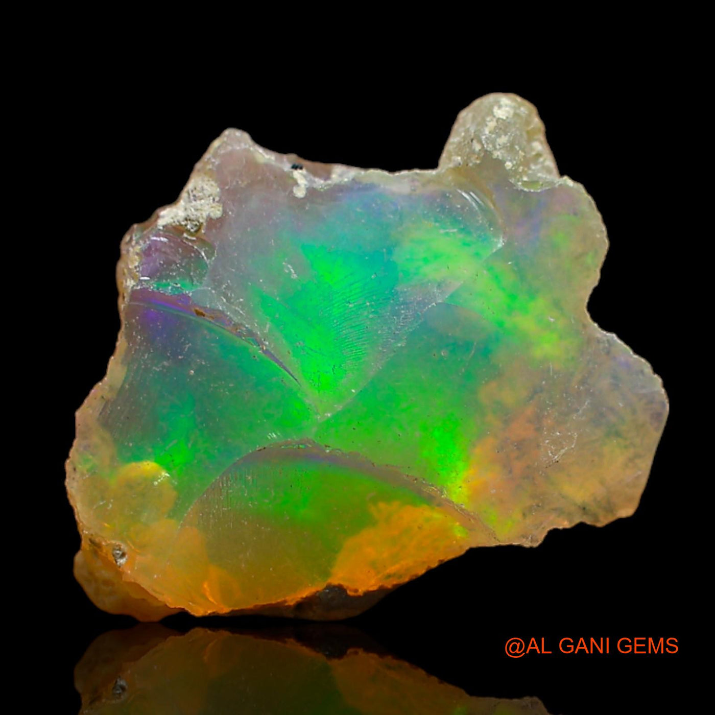 Natural Untreated Fire Opal Loose Gemstone Fancy Rough From Ethiopia 3.00 Cts 15x12x5 mm E-229