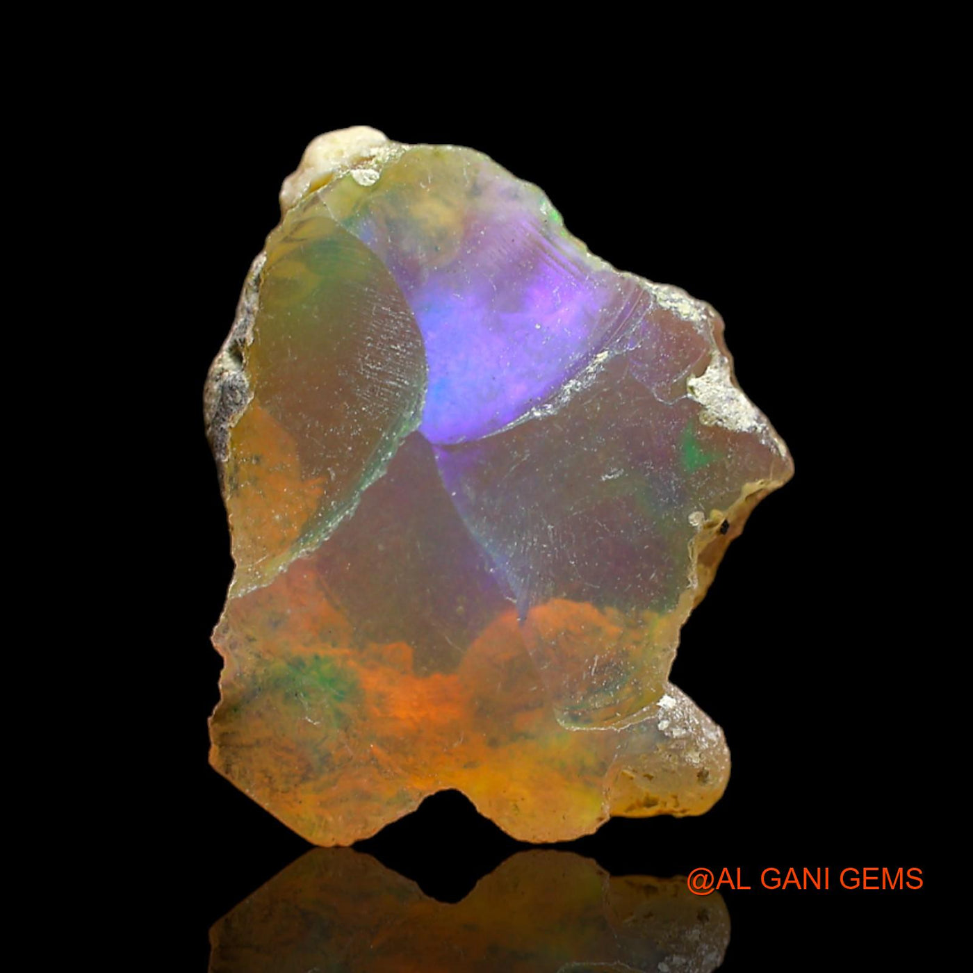 Natural Untreated Fire Opal Loose Gemstone Fancy Rough From Ethiopia 3.00 Cts 15x12x5 mm E-229