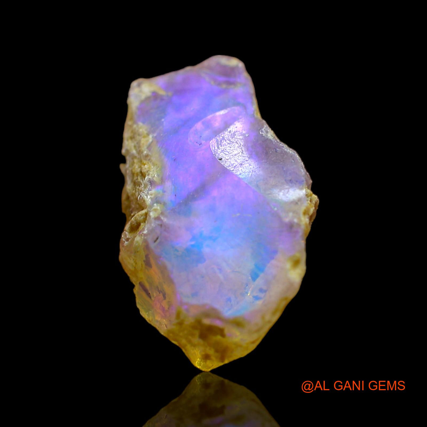 4.00 Cts Natural Ethiopian Fire Opal Loose Gemstone Fancy Rough 16x10x7 mm E-234
