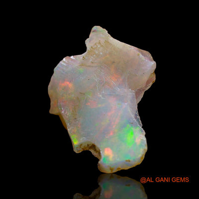 2.00 Cts Natural Ethiopian Fire Opal Loose Gemstone Fancy Rough 14x13x4 mm E-236