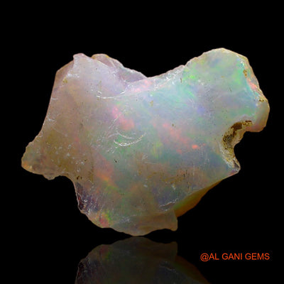 2.00 Cts Natural Ethiopian Fire Opal Loose Gemstone Fancy Rough 14x13x4 mm E-236