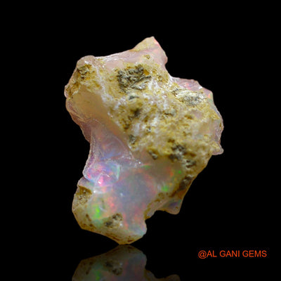 2.00 Cts Natural Ethiopian Fire Opal Loose Gemstone Fancy Rough 14x13x4 mm E-236