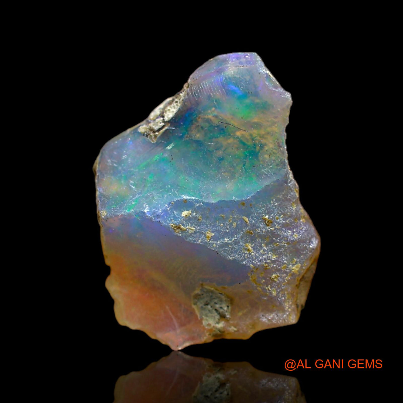 4.00 Cts Unheated Ethiopian Fire Opal Loose Gemstone Fancy Rough Natural 16x12x7 mm E-237