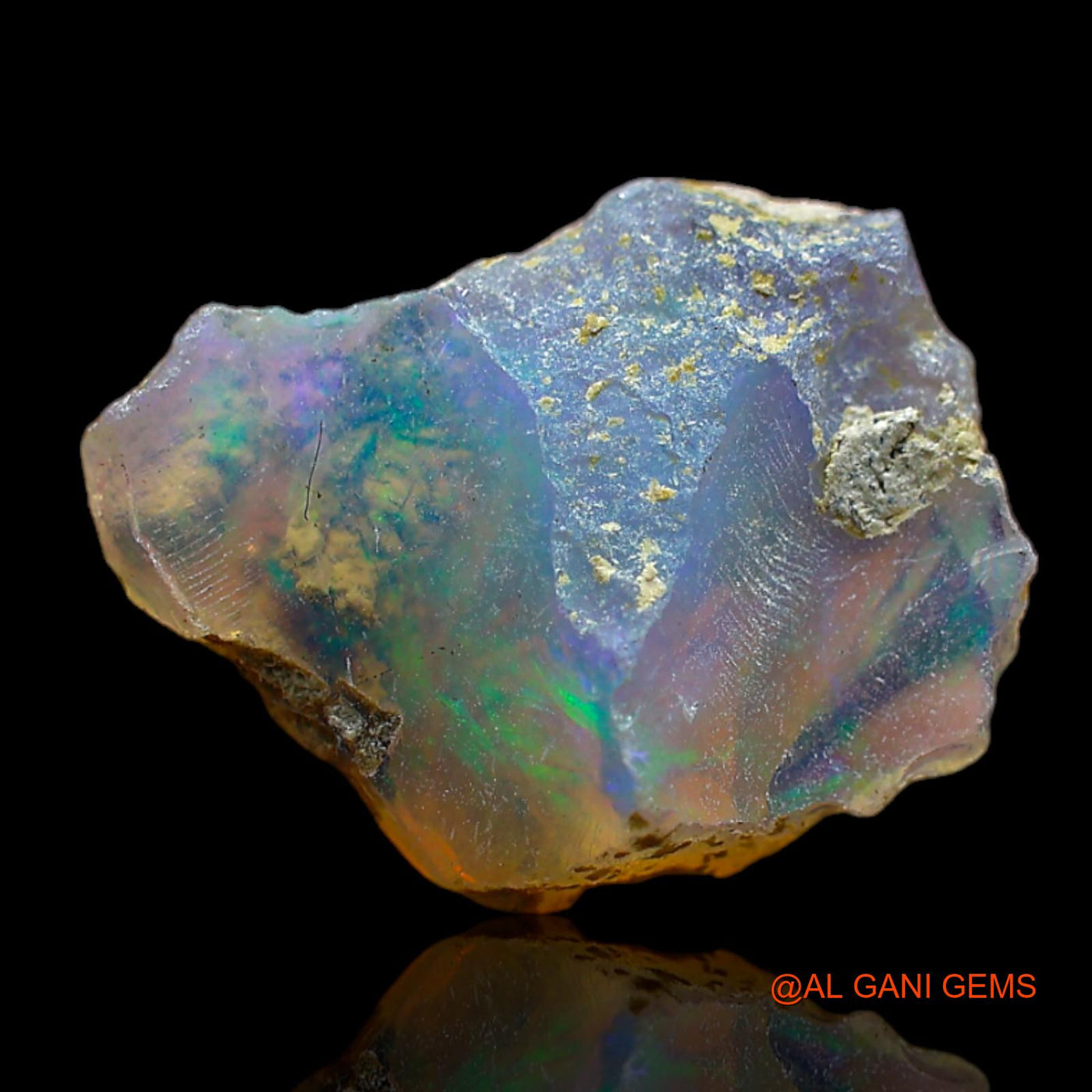 4.00 Cts Unheated Ethiopian Fire Opal Loose Gemstone Fancy Rough Natural 16x12x7 mm E-237