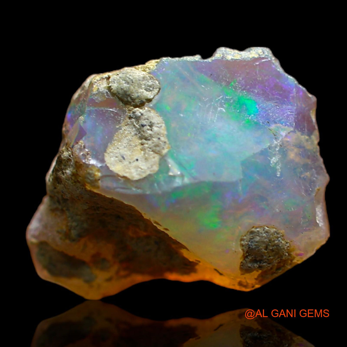 4.00 Cts Unheated Ethiopian Fire Opal Loose Gemstone Fancy Rough Natural 16x12x7 mm E-237