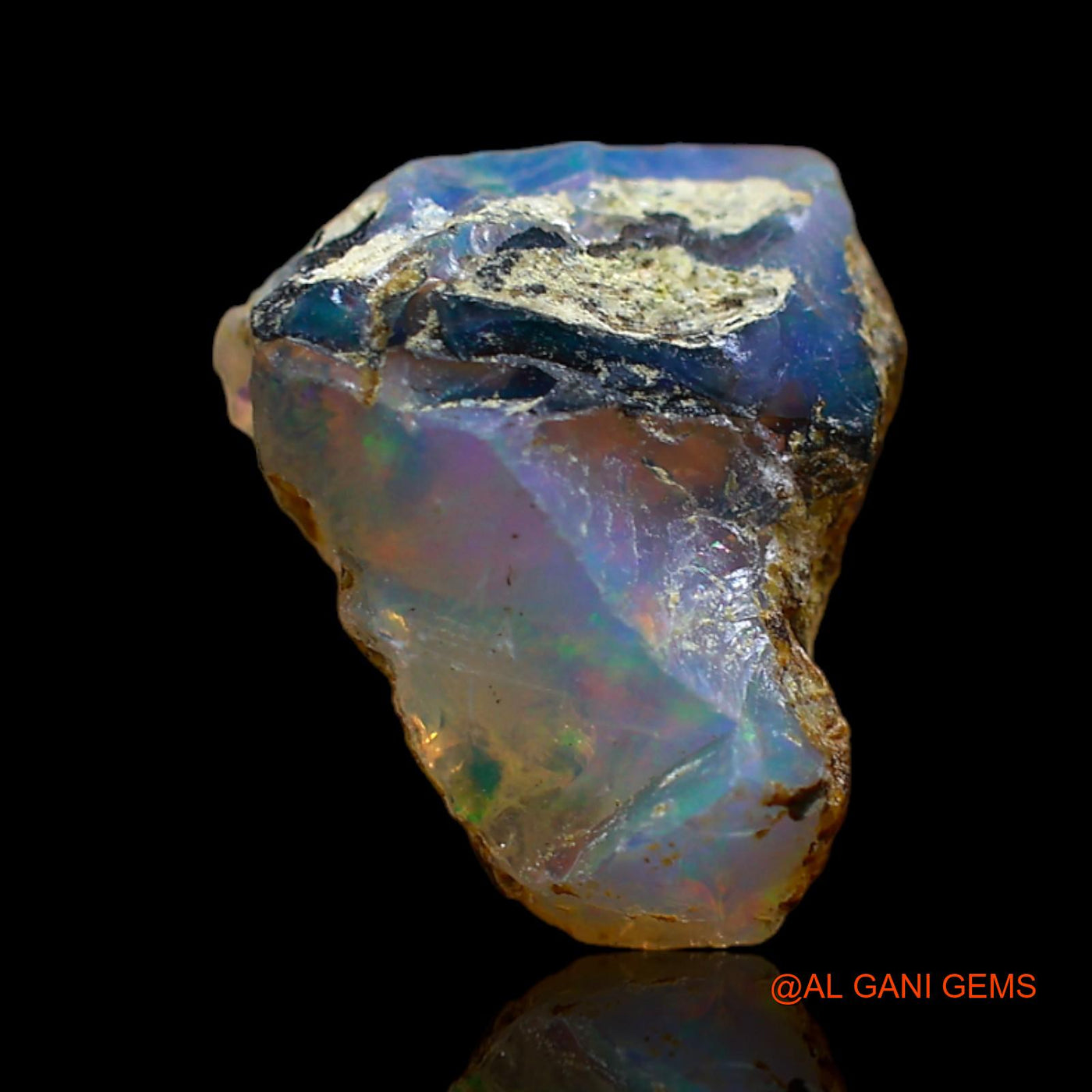 4.00 Cts Natural Ethiopian Fire Opal Loose Gemstone Fancy Rough 15x11x10 mm E-240