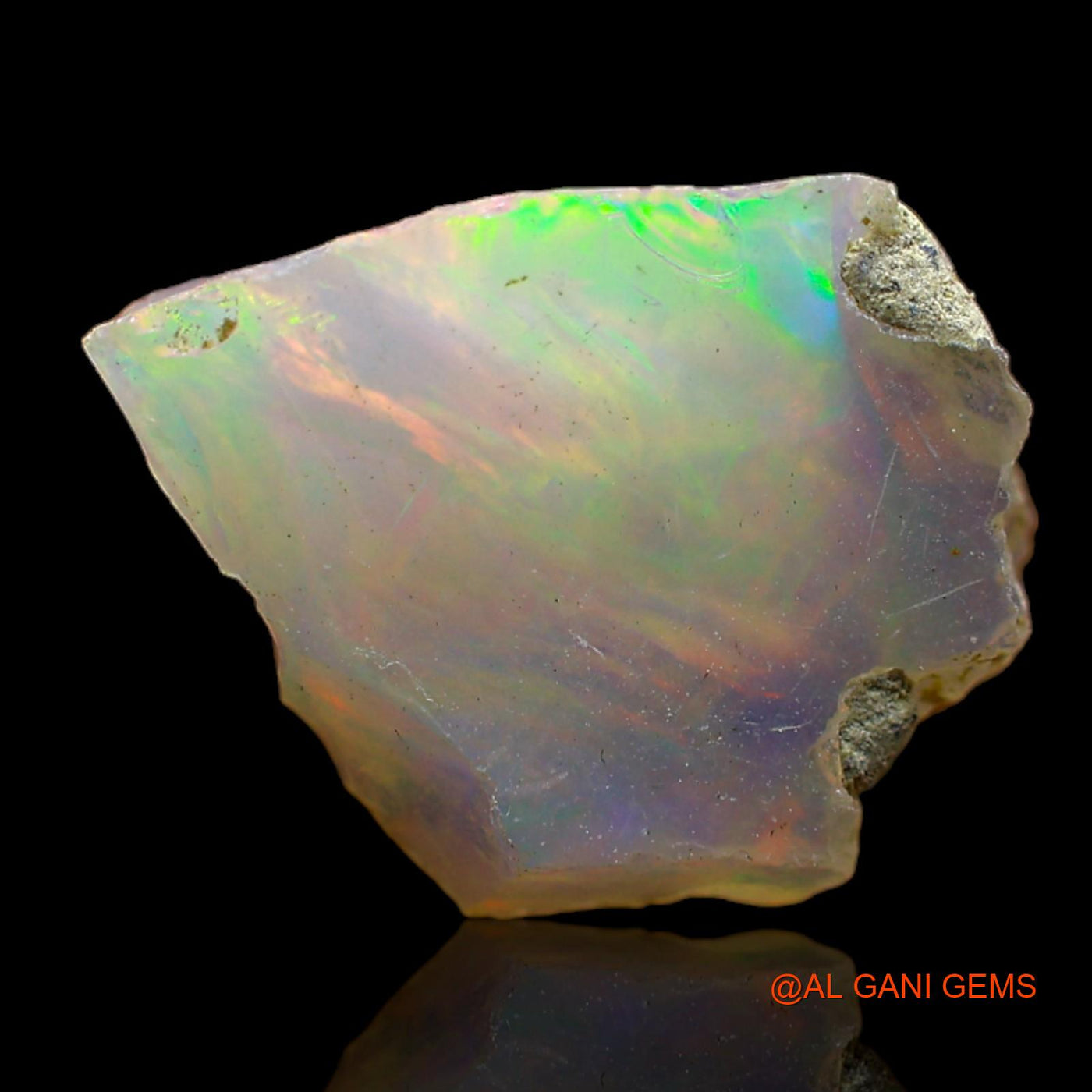 3.00 Cts Natural Ethiopian Fire Opal Loose Gemstone Fancy Rough 15x13x5 mm E-242