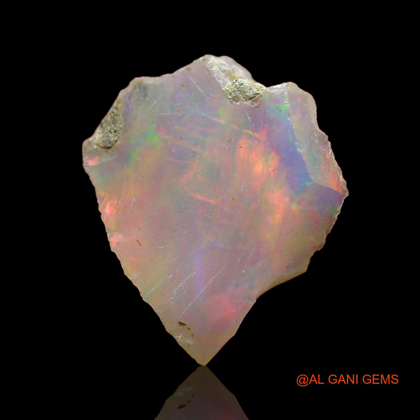 3.00 Cts Natural Ethiopian Fire Opal Loose Gemstone Fancy Rough 15x13x5 mm E-242