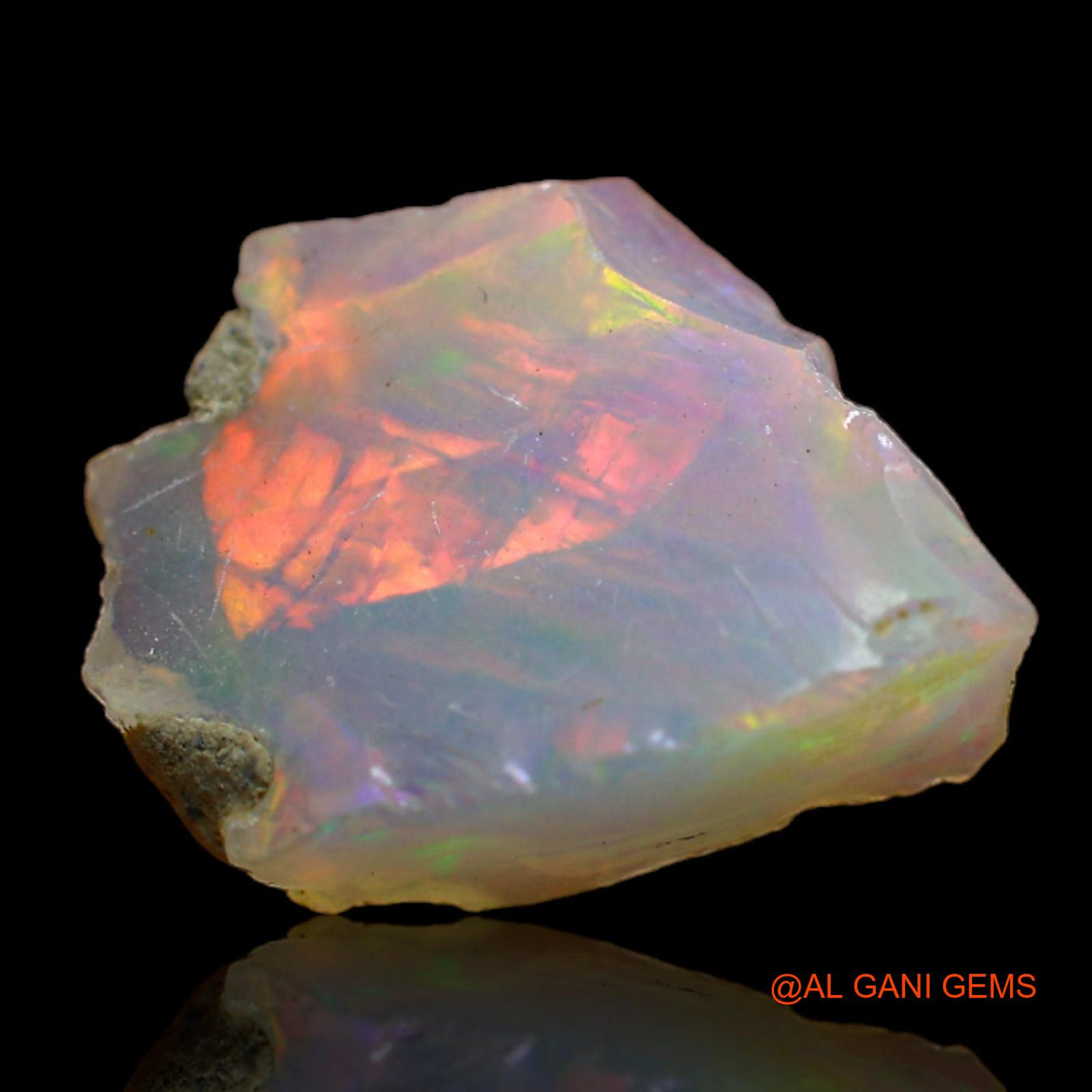 3.00 Cts Natural Ethiopian Fire Opal Loose Gemstone Fancy Rough 15x13x5 mm E-242