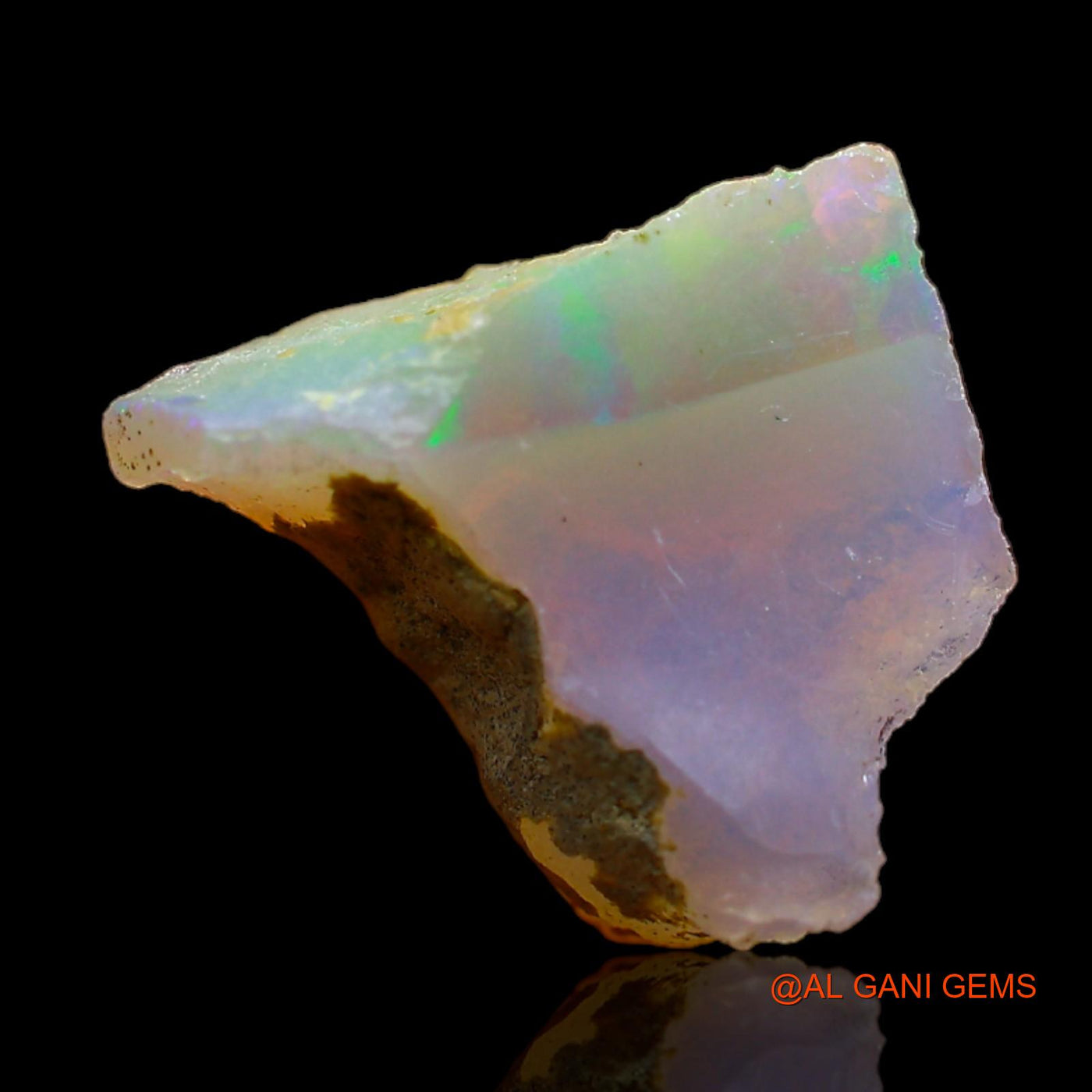 Natural Fire Opal Gemstone 5.00 Cts Loose Fancy Rough From Ethiopia 14x12x7 mm E-243
