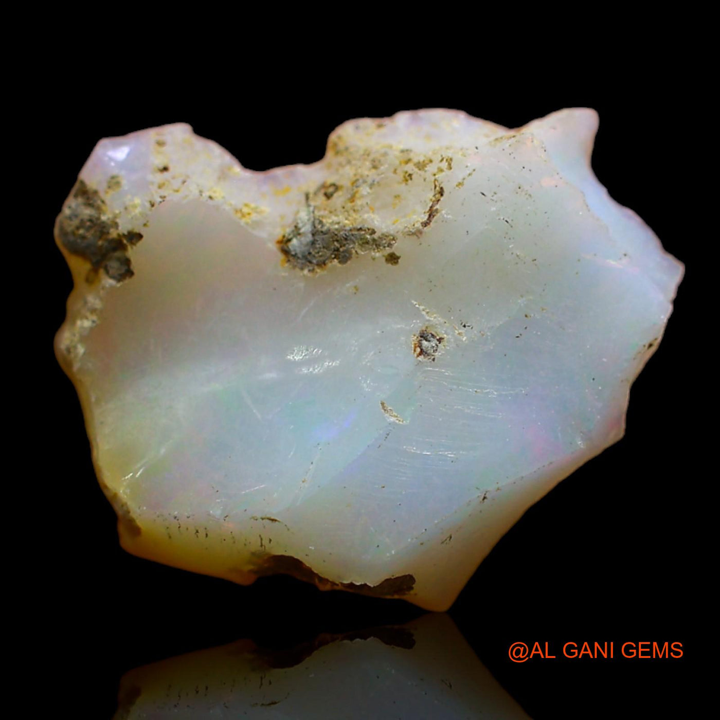 Natural Untreated Fire Opal Loose Gemstone Fancy Rough From Ethiopia 3.00 Cts 15x12x4 mm E-246