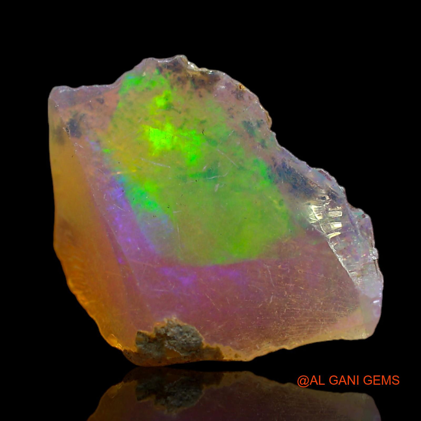 2.00 Cts Natural Ethiopian Fire Opal Loose Gemstone Fancy Rough 17x11x4 mm E-248