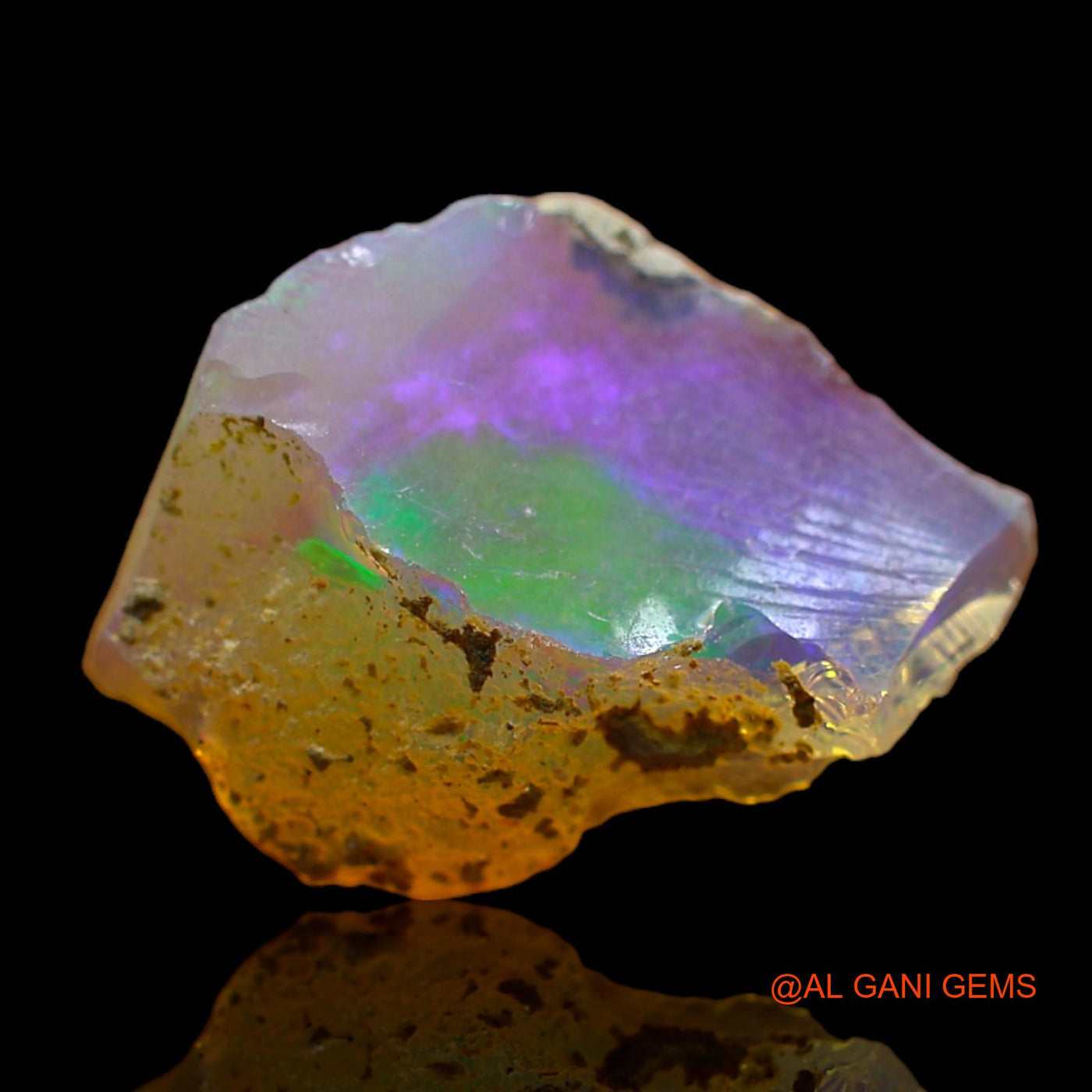 2.00 Cts Natural Ethiopian Fire Opal Loose Gemstone Fancy Rough 17x11x4 mm E-248