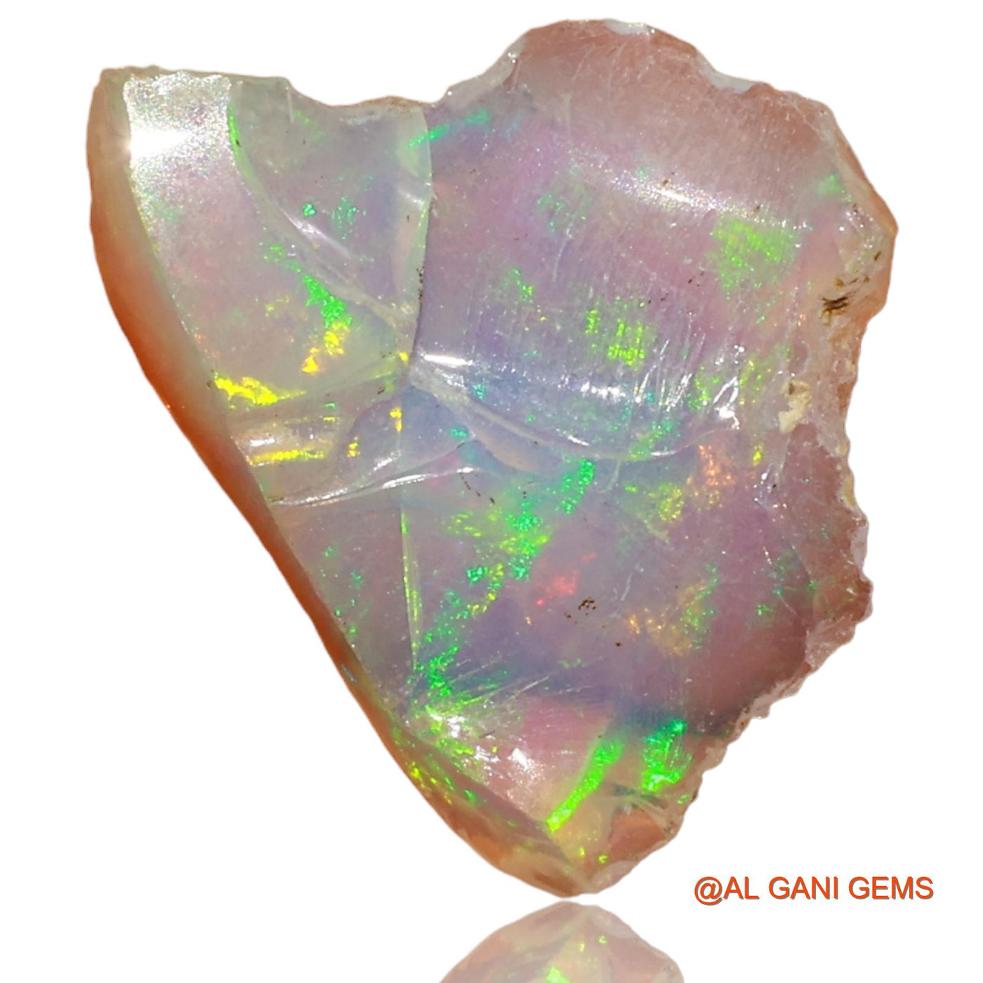 3.00 Cts Unheated Ethiopian Fire Opal Loose Gemstone Fancy Rough Natural 19x12x5 mm E-24