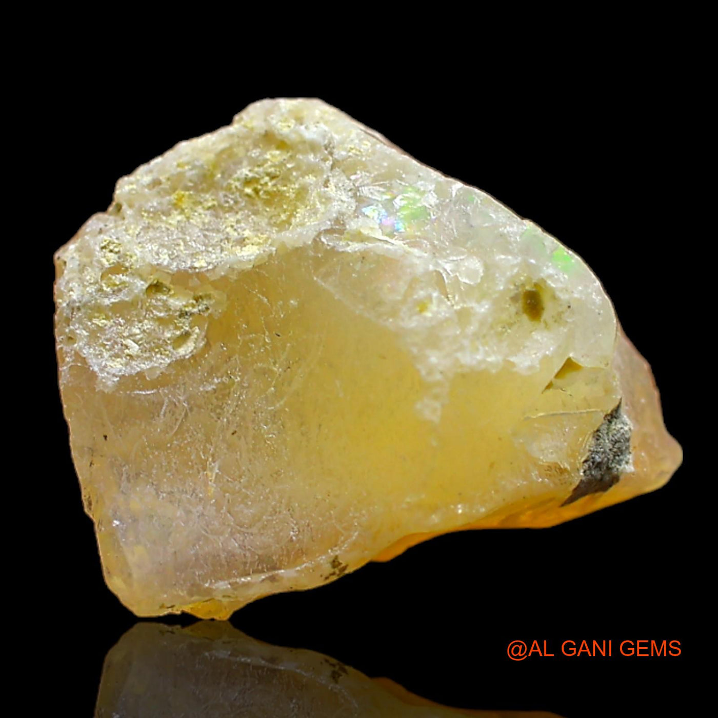Natural Untreated Fire Opal Loose Gemstone Fancy Rough From Ethiopia 4.00 Cts 16x12x8 mm E-251