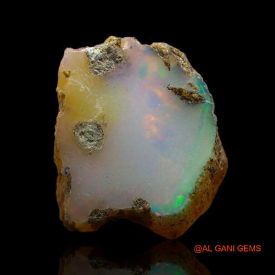 Natural Fire Opal Gemstone 4.00 Cts Loose Fancy Rough From Ethiopia 14x12x6 mm E-252