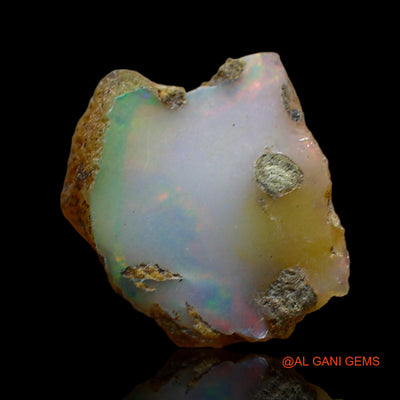 Natural Fire Opal Gemstone 4.00 Cts Loose Fancy Rough From Ethiopia 14x12x6 mm E-252