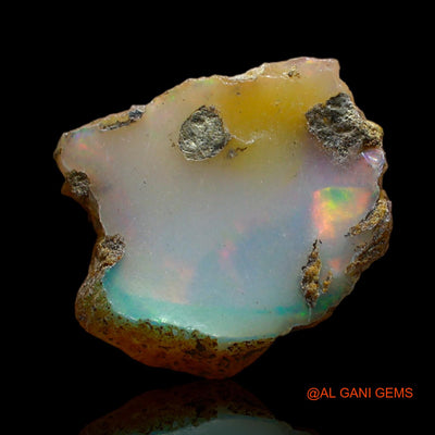 Natural Fire Opal Gemstone 4.00 Cts Loose Fancy Rough From Ethiopia 14x12x6 mm E-252