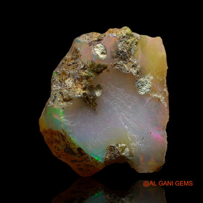 Natural Fire Opal Gemstone 4.00 Cts Loose Fancy Rough From Ethiopia 14x12x6 mm E-252