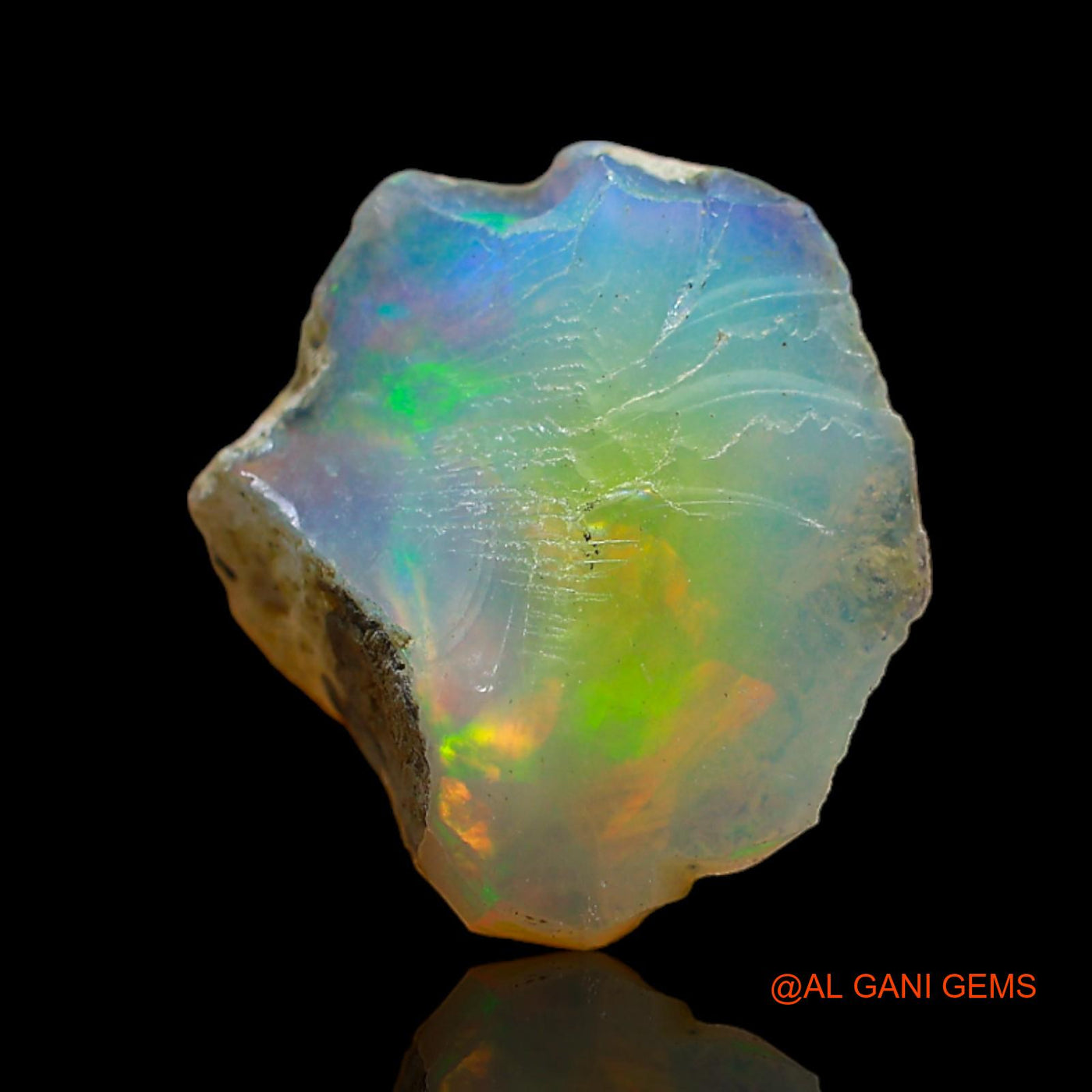 4.00 Cts Natural Ethiopian Fire Opal Fancy Rough Loose Gemstone For Jewelry 14x12x5 mm E-253