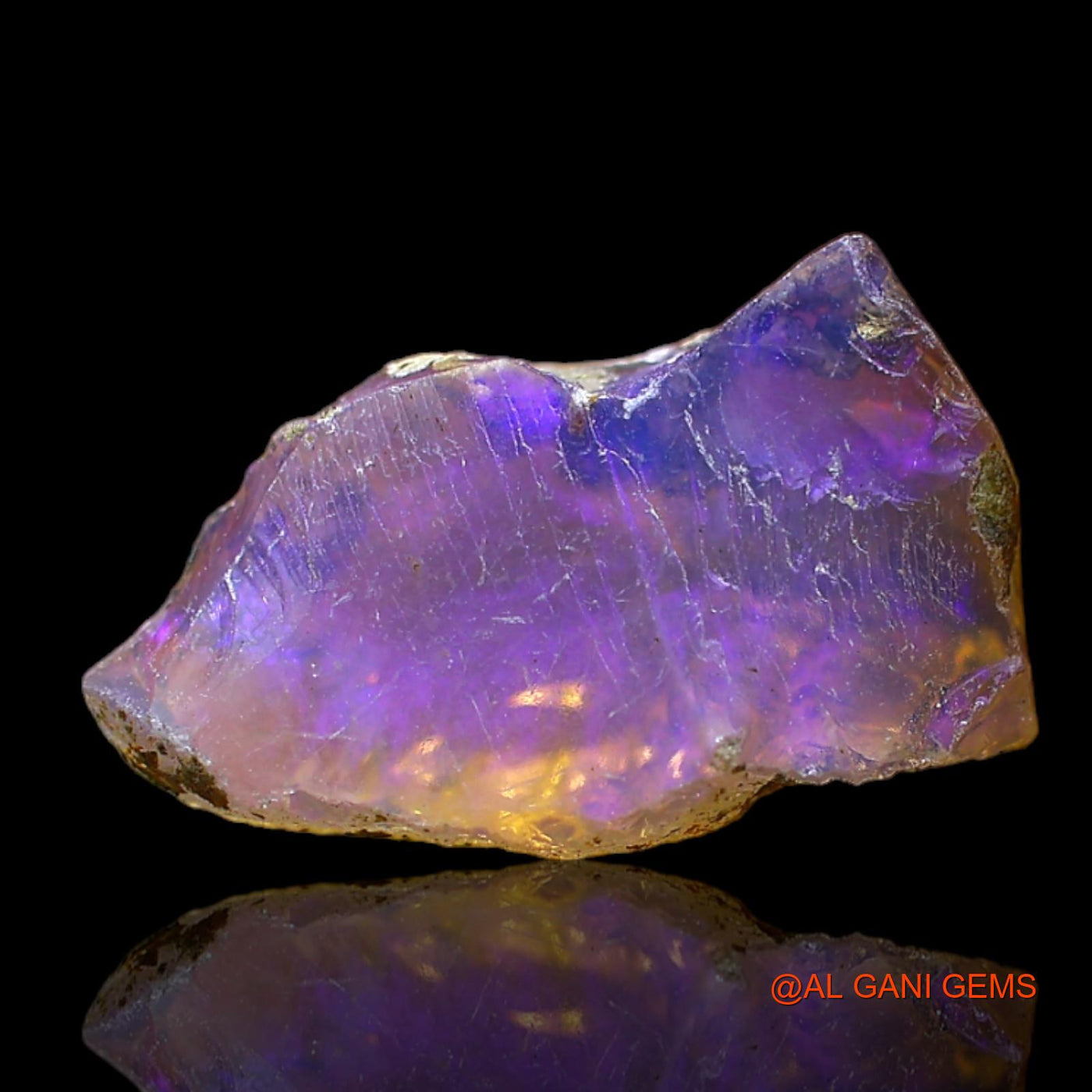 Natural Fire Opal Gemstone 5.00 Cts Loose Fancy Rough From Ethiopia 16x9x8 mm E-254