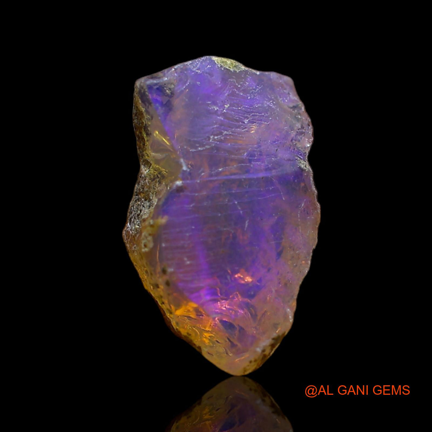 Natural Fire Opal Gemstone 5.00 Cts Loose Fancy Rough From Ethiopia 16x9x8 mm E-254