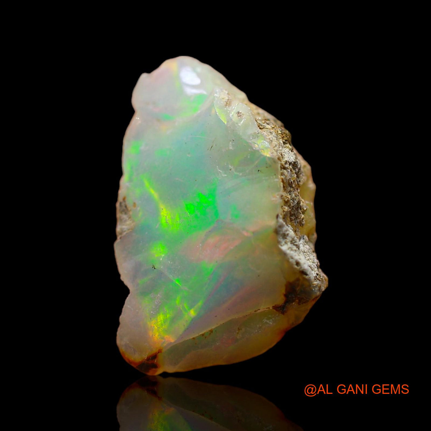 Natural Untreated Fire Opal Loose Gemstone Fancy Rough From Ethiopia 2.00 Cts 15x10x5 mm E-258