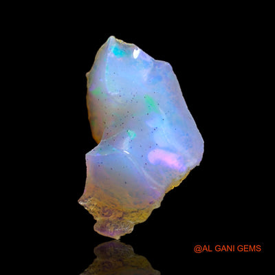 Natural Fire Opal Gemstone 3.00 Cts Loose Fancy Rough From Ethiopia 16x10x7 mm E-259