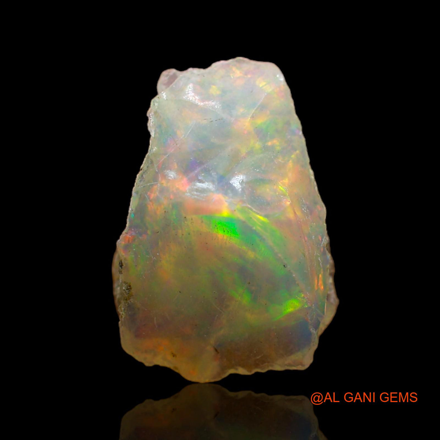 Natural Untreated Fire Opal Loose Gemstone Fancy Rough From Ethiopia 3.00 Cts 14x10x5 mm E-260