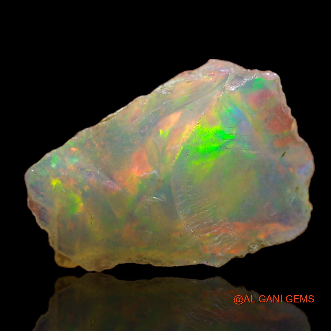 Natural Untreated Fire Opal Loose Gemstone Fancy Rough From Ethiopia 3.00 Cts 14x10x5 mm E-260