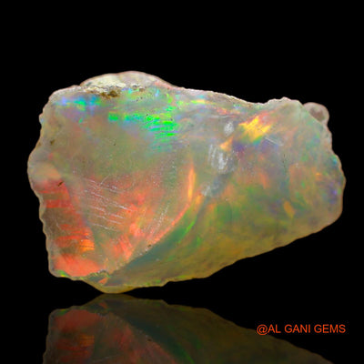 Natural Untreated Fire Opal Loose Gemstone Fancy Rough From Ethiopia 3.00 Cts 14x10x5 mm E-260