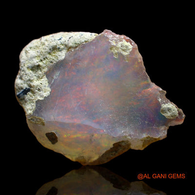 3.00 Cts Natural Ethiopian Fire Opal Loose Gemstone Fancy Rough 13x13x7 mm E-261