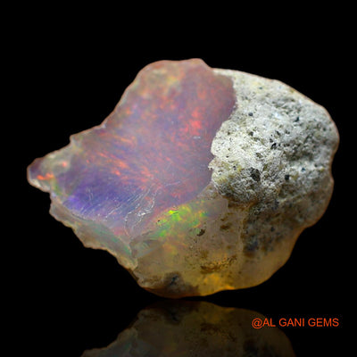 3.00 Cts Natural Ethiopian Fire Opal Loose Gemstone Fancy Rough 13x13x7 mm E-261