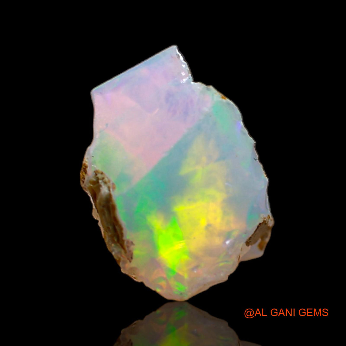 Natural Fire Opal Gemstone 3.00 Cts Loose Fancy Rough From Ethiopia 12x10x8 mm E-263