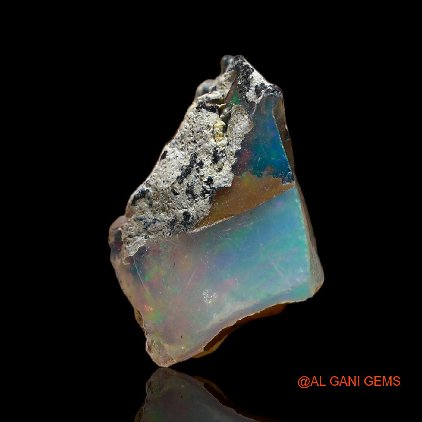 4.00 Cts Natural Ethiopian Fire Opal Loose Gemstone Fancy Rough 15x11x8 mm E-264