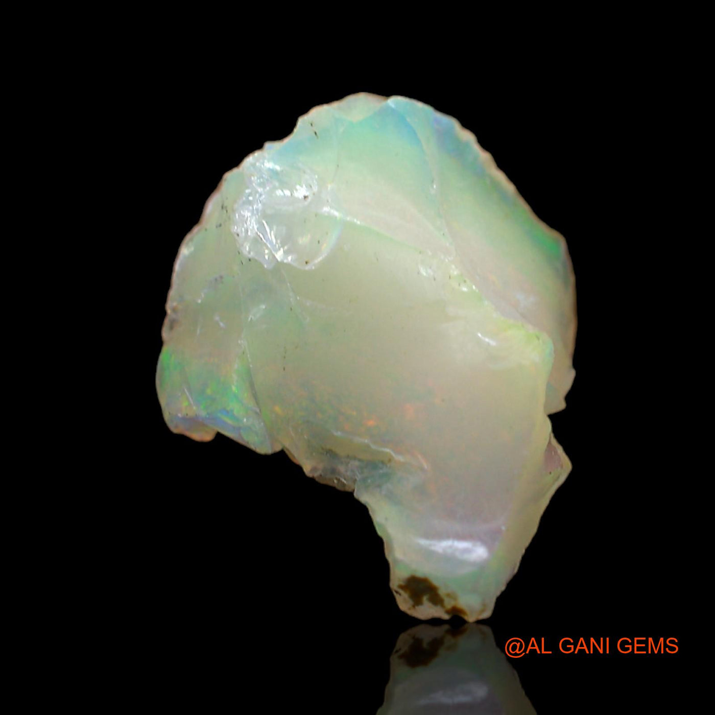 Natural Fire Opal Gemstone 4.00 Cts Loose Fancy Rough From Ethiopia 16x12x7 mm E-265