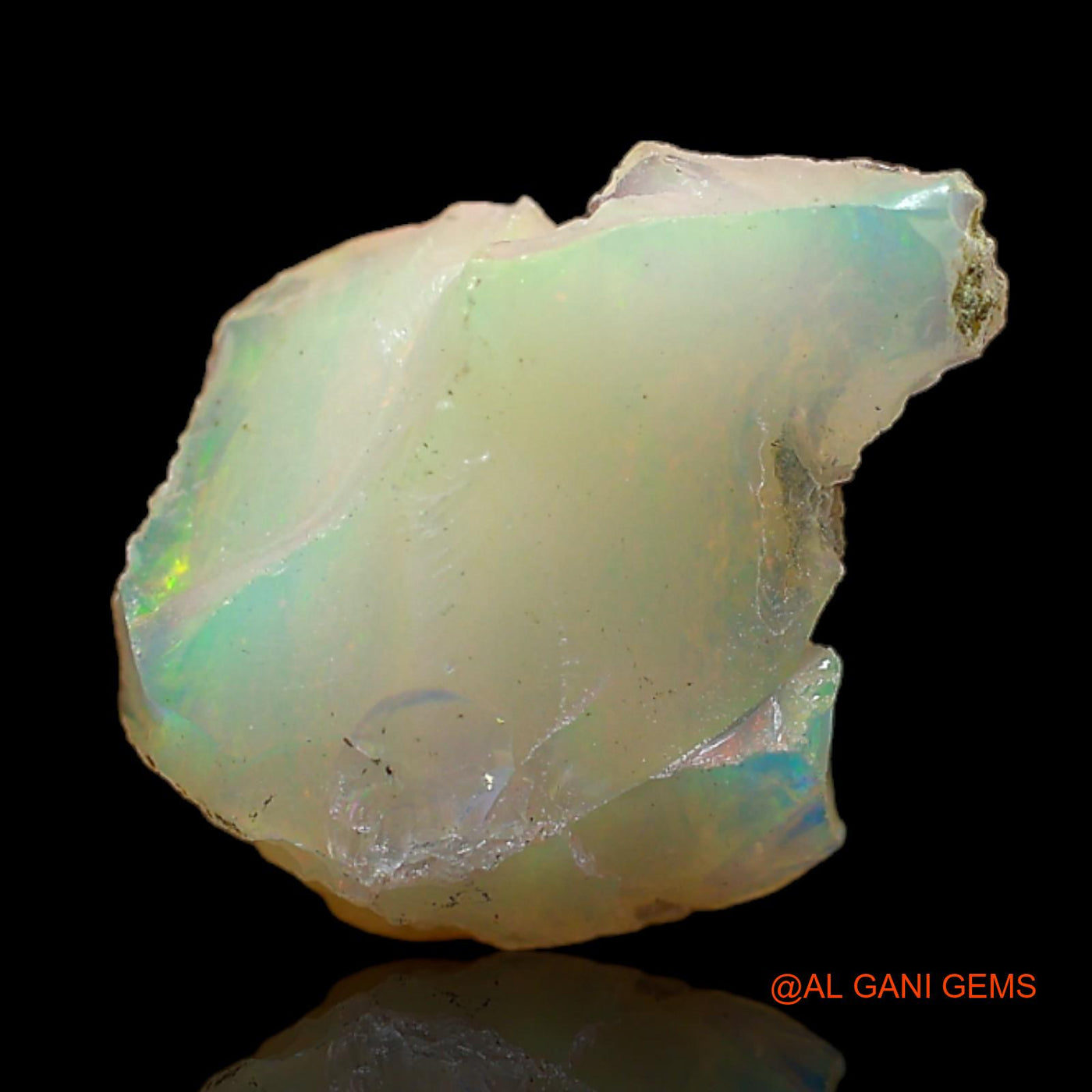 Natural Fire Opal Gemstone 4.00 Cts Loose Fancy Rough From Ethiopia 16x12x7 mm E-265
