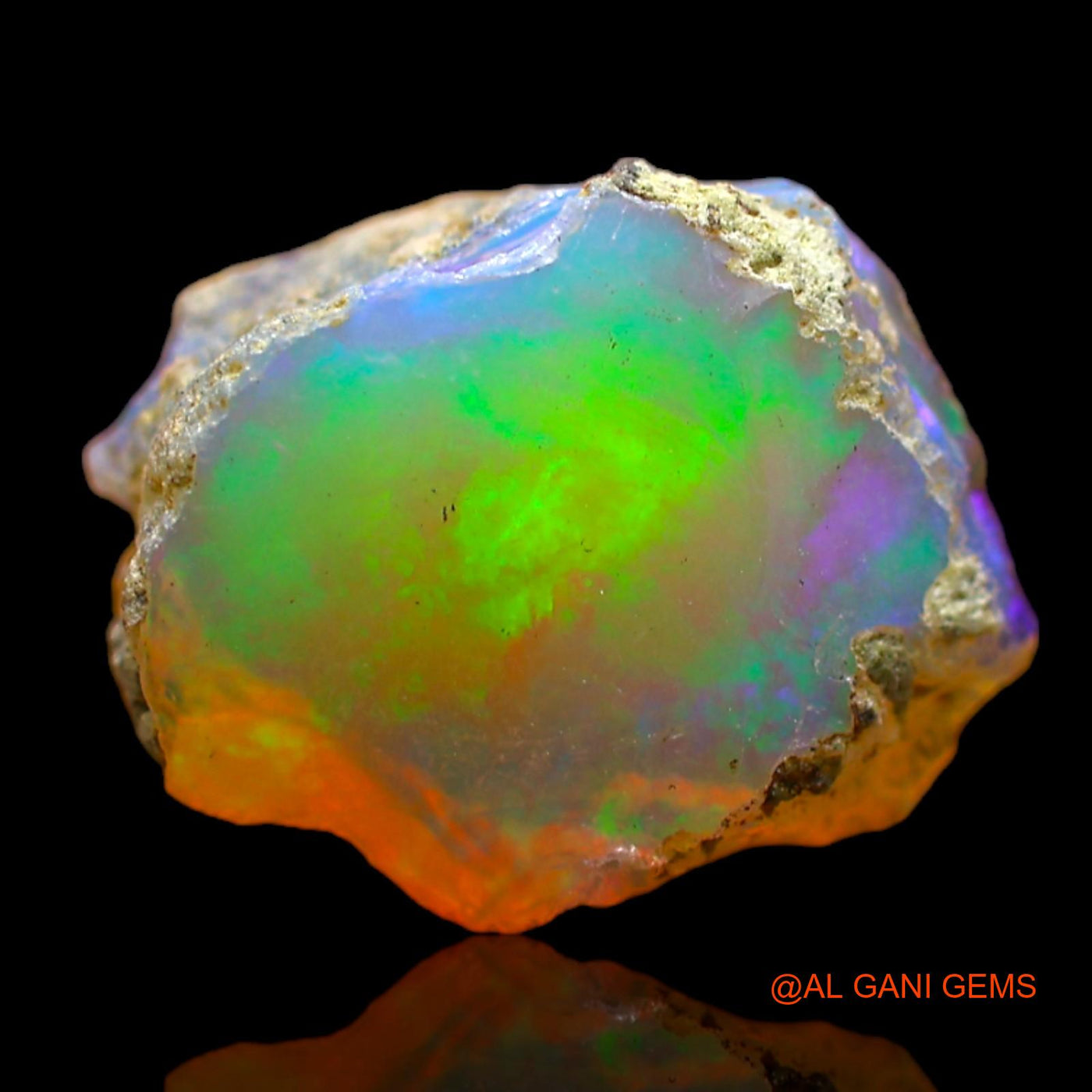 4.00 Cts Natural Ethiopian Fire Opal Fancy Rough Loose Gemstone For Jewelry 13x10x6 mm E-268