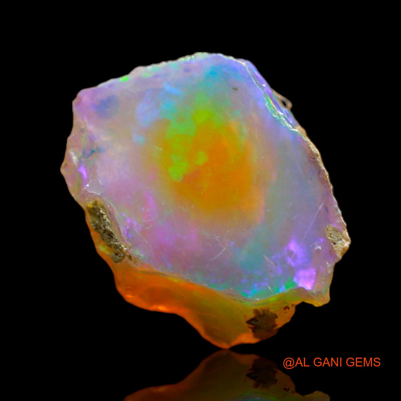 4.00 Cts Natural Ethiopian Fire Opal Fancy Rough Loose Gemstone For Jewelry 13x10x6 mm E-268