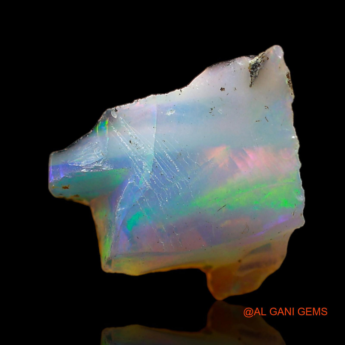 4.00 Cts Unheated Ethiopian Fire Opal Loose Gemstone Fancy Rough Natural 13x10x6 mm E-271
