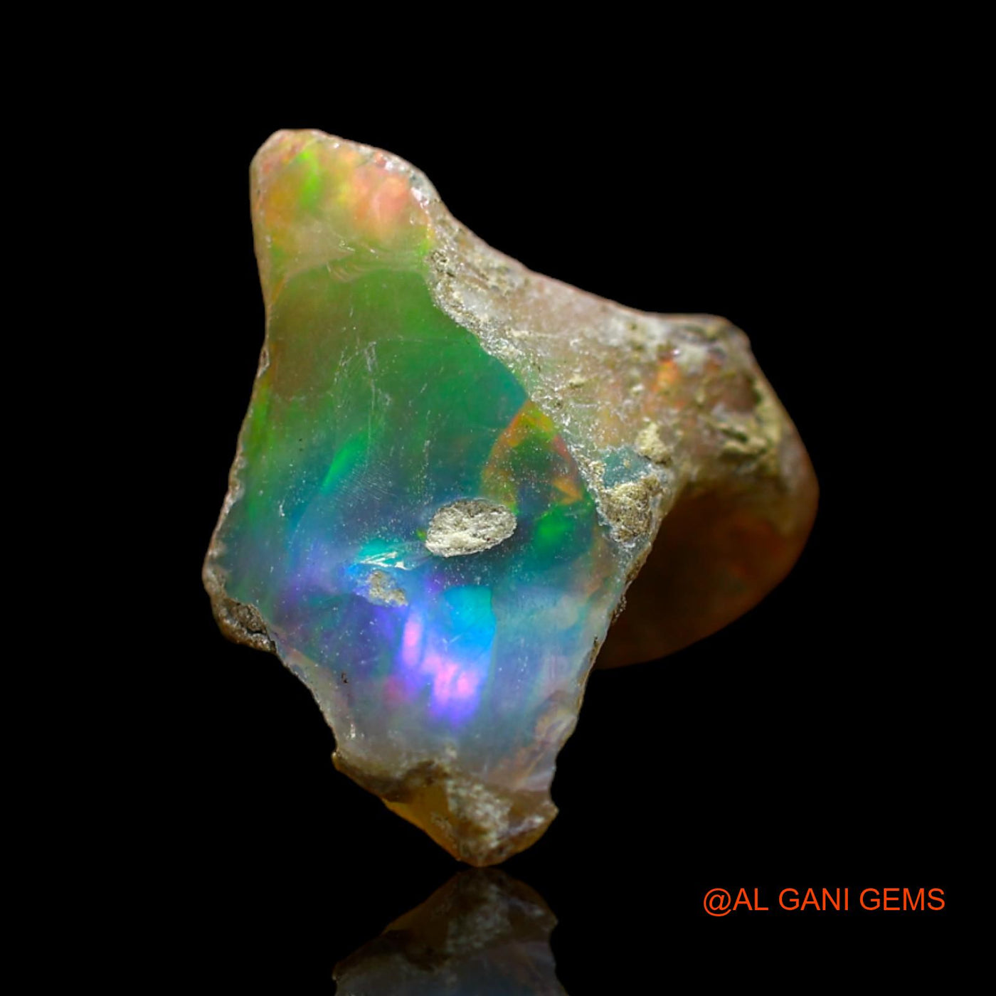 5.00 Cts Natural Ethiopian Fire Opal Loose Gemstone Fancy Rough 11x9x12 mm E-273