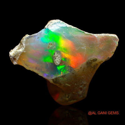 5.00 Cts Natural Ethiopian Fire Opal Loose Gemstone Fancy Rough 11x9x12 mm E-273