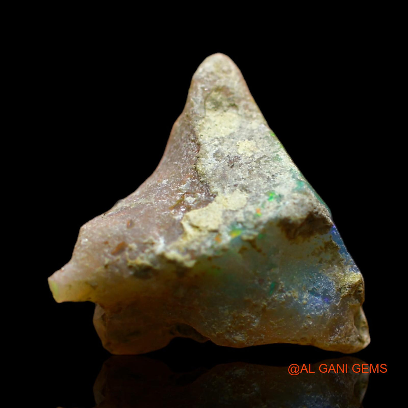 5.00 Cts Natural Ethiopian Fire Opal Loose Gemstone Fancy Rough 11x9x12 mm E-273
