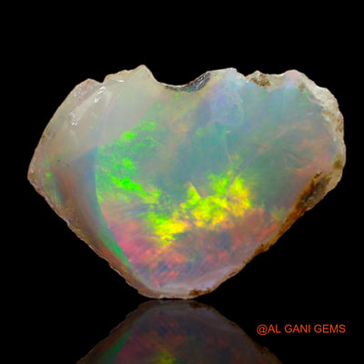 Natural Untreated Fire Opal Loose Gemstone Fancy Rough From Ethiopia 2.00 Cts 15x10x3 mm E-274