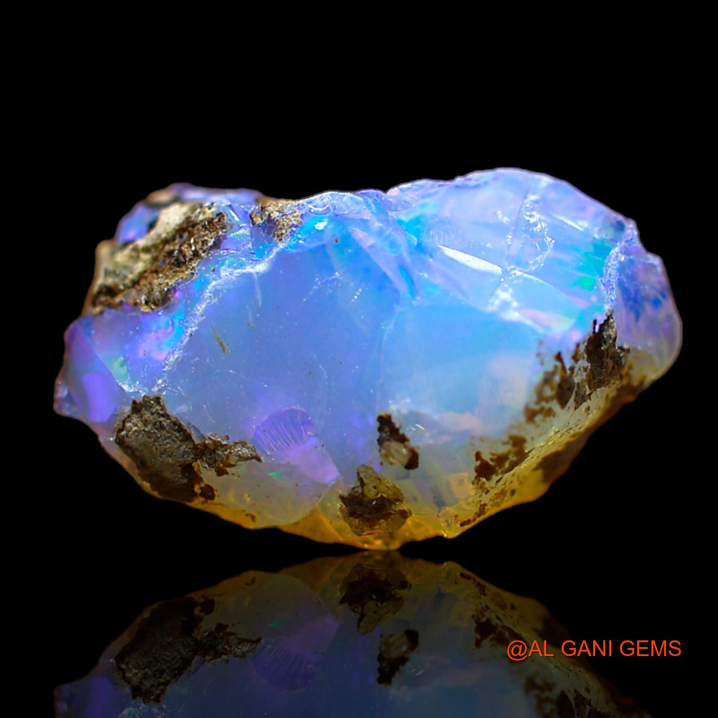Natural Untreated Fire Opal Loose Gemstone Fancy Rough From Ethiopia 4.00 Cts 14x8x6 mm E-275