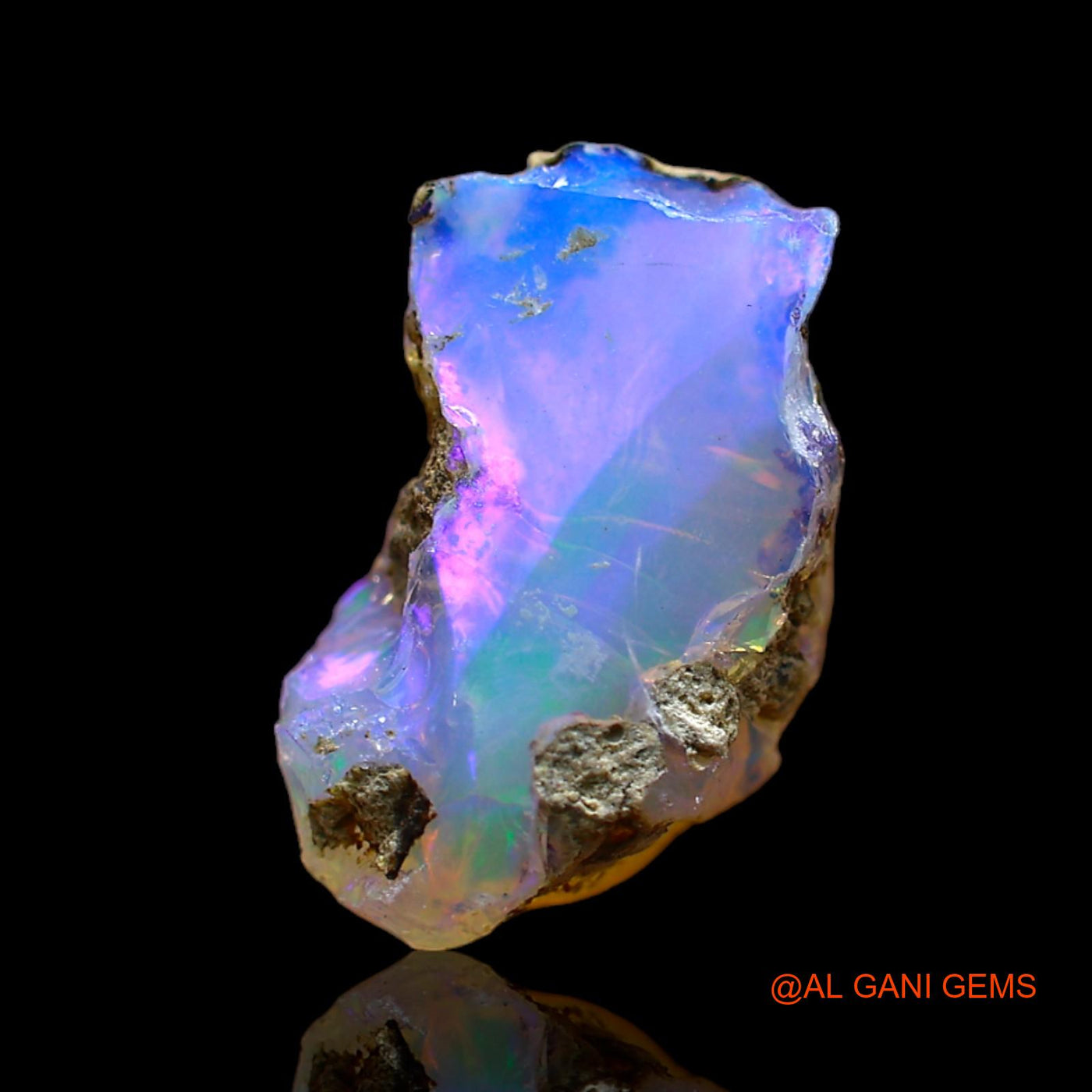 Natural Untreated Fire Opal Loose Gemstone Fancy Rough From Ethiopia 4.00 Cts 14x8x6 mm E-275